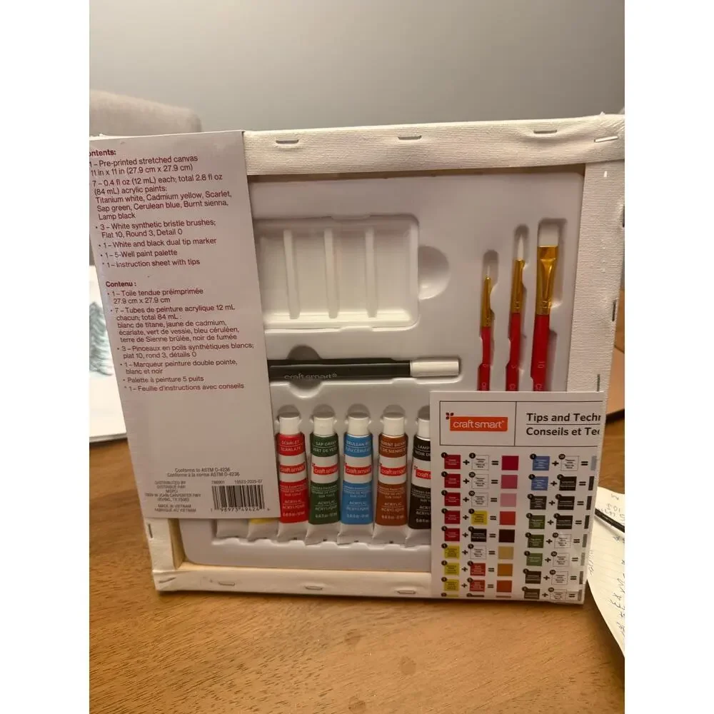 Winter Deer Paint Set (kit includes, canvas & paint)